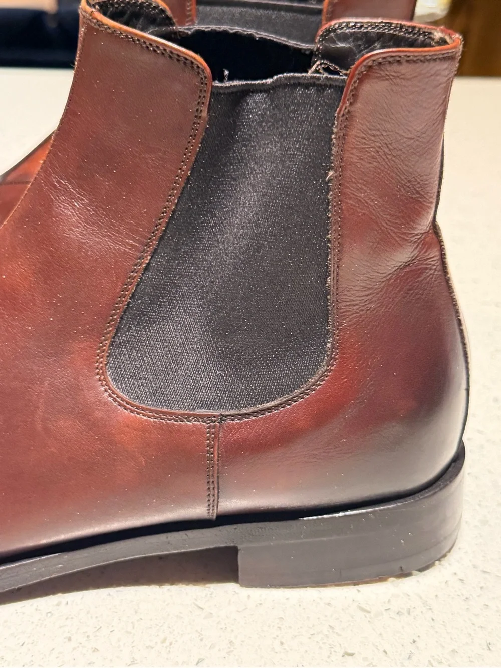 Prada Men's Dark Brown Leather Chukka Chelsea Boots